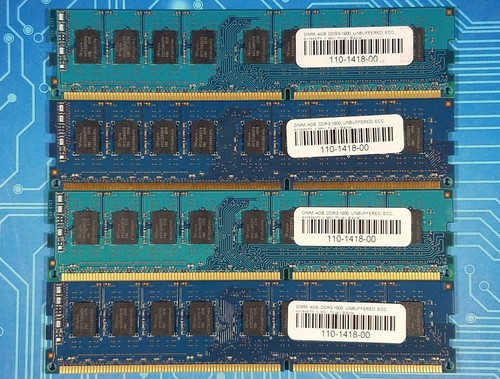 16GB (4x4GB) PC3L-12800E DDR3-1600MHz 2Rx8 ECC Hynix HMT351U7EFR8A-PB - Picture 2 of 2
