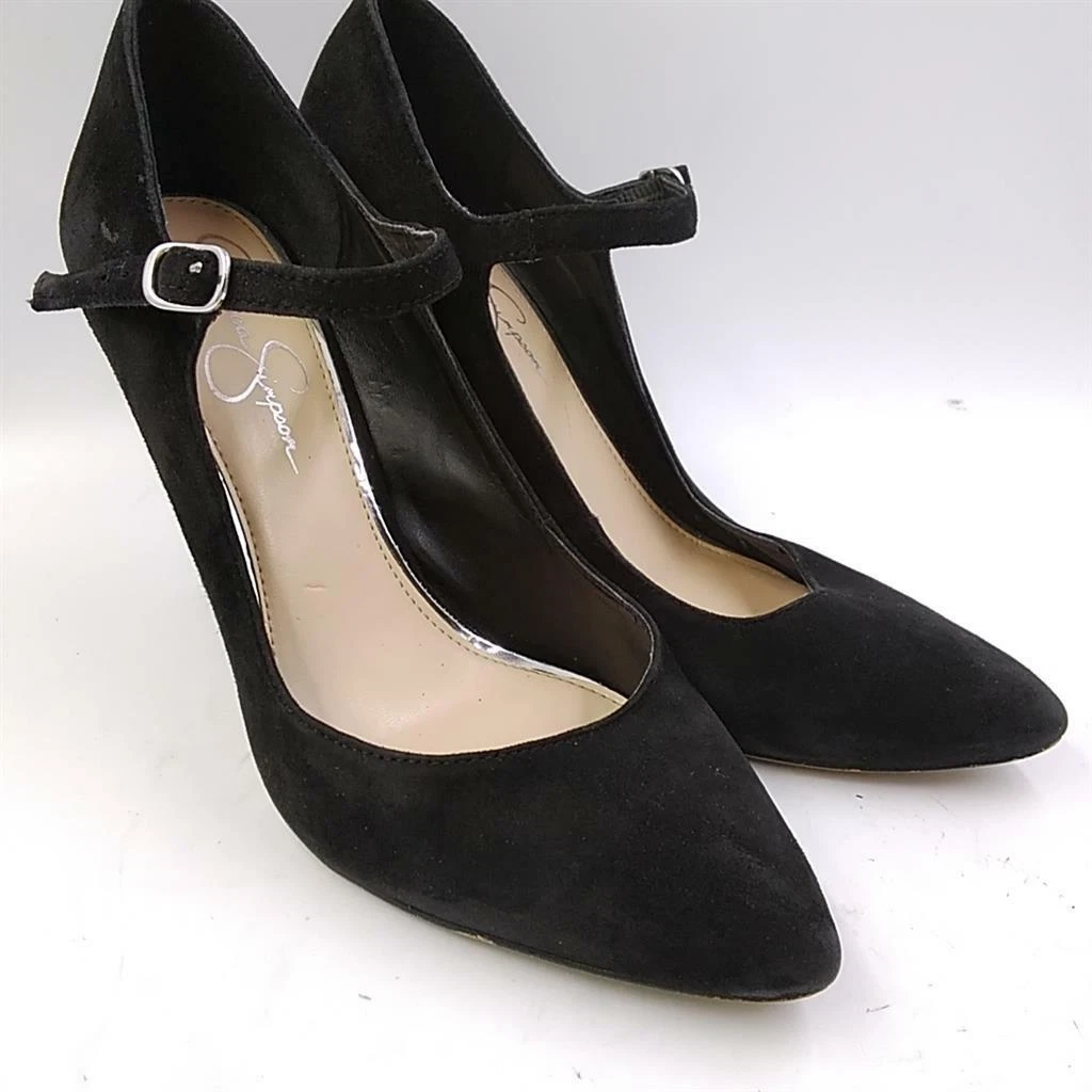 Jessica simpson black suede pumps top