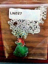 Disney 22" .925 Sterling Silver Necklace w/ The Little Mermaid Ariel Charm New