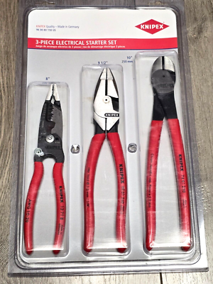 Knipex Tools 3pc PRO Electrical Pliers Set 7401250, 0901240
