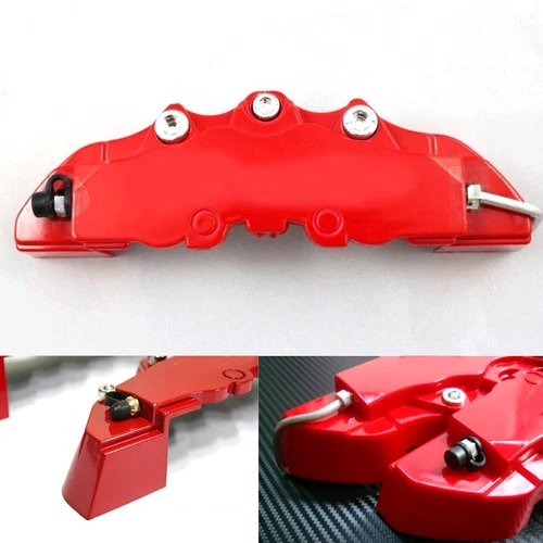 4PCS 3D Style Red M+L Car Disc Brake Caliper Cover Front & Rear Accessories Kits - Picture 9 of 22