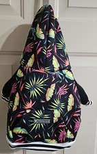 Frenchie Dog Full Zip Floral Jacket Hoodie, size Med. French Bulldog Pet Clothes