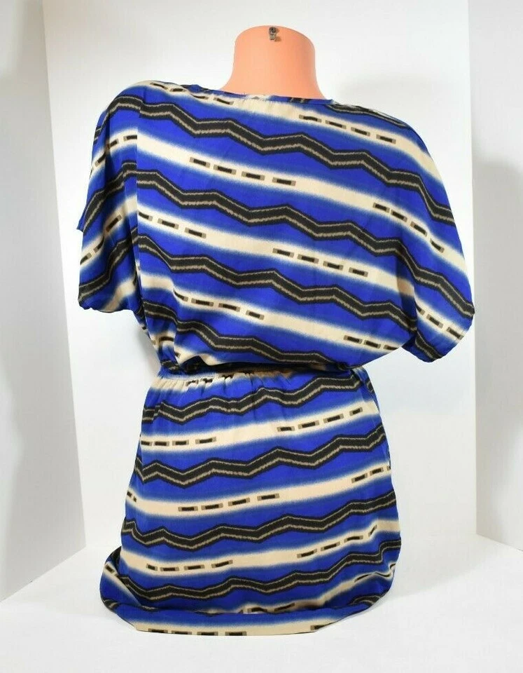 Vestido para mujer Francesca Birdcage azul y tostado estilo #D8045 talla S nuevo sin etiquetas Foto 3 de 4