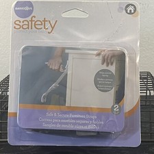 Babies R Us Safe And Secure furniture Straps 2 Pack Black New- Safety Straps