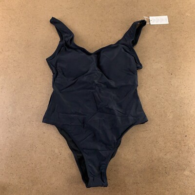 Summer Mae Women's Size Small Black Classic U Back One Piece Swimsuit NWT