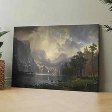Sierra Nevada, California Landscape Albert Bierstadt Canvas Print Wall Art