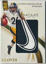 2020 Immaculate Anthony McFarland Jr RC Rookie Nike Logo Patch Gloves /15
