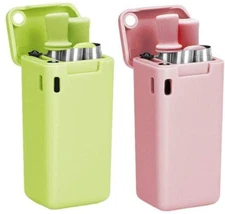 Eco Friendly Folding Collapsible St Steel Drinking Straw & Brush in Box SET OF 2