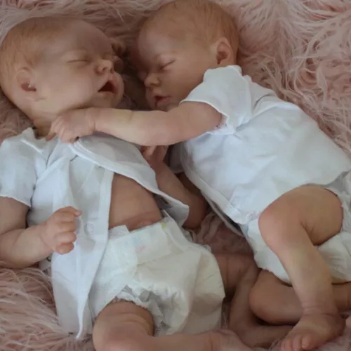 45.7cm Baby Lebensechte Silikon Körper Realistische Twins Reborn Puppe Weich Boy - Bild 2 von 9