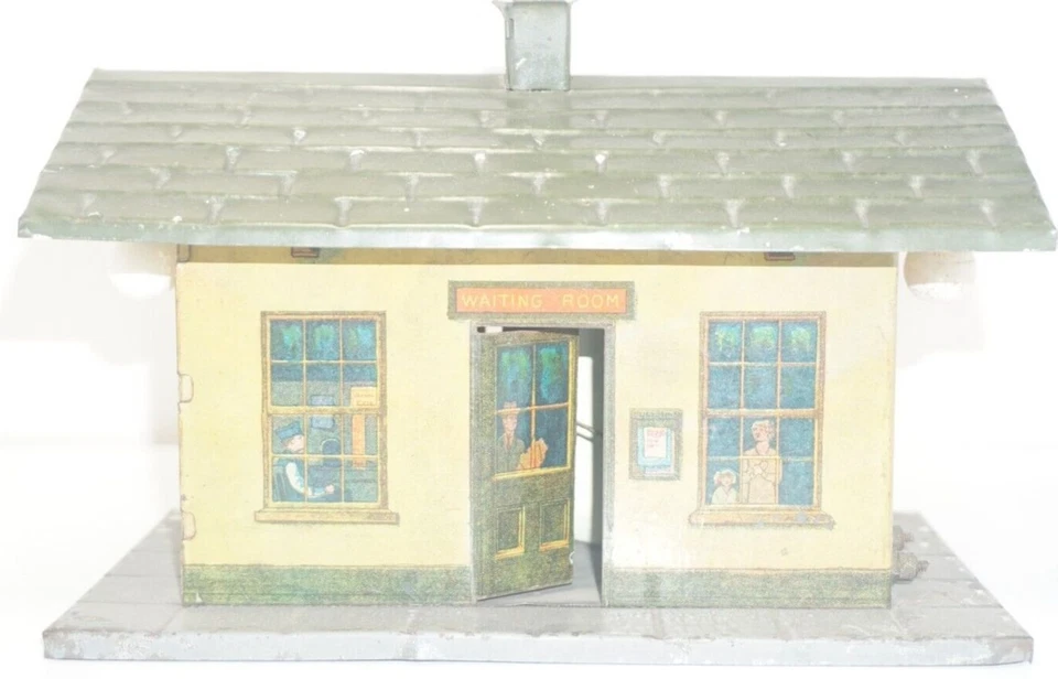 RARE Vintage Ives Prewar O Gauge #201 Passenger Station With x2 Lights WORKING - Image 2 of 4