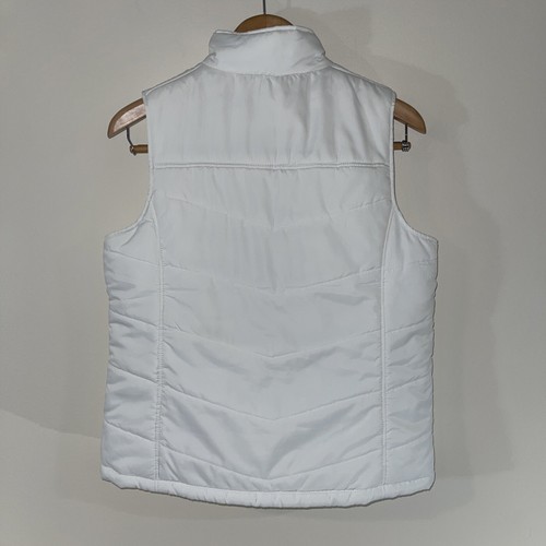 J. America Vest White Size Medium Women's Puffer Zip Pockets Cleveland Cavaliers - Picture 6 of 6