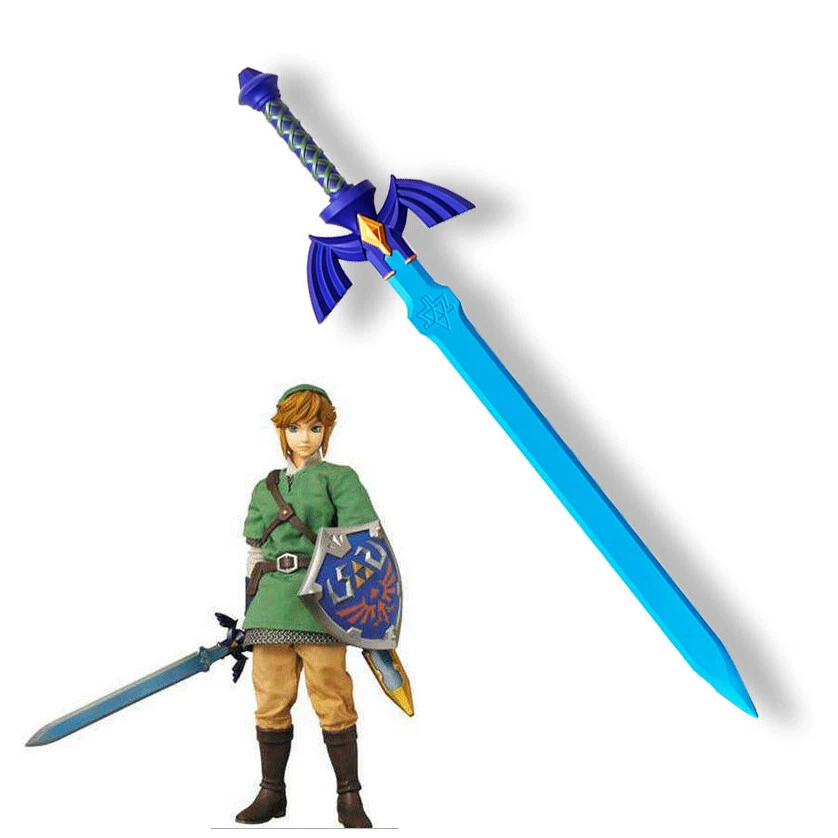 Legend of Zelda Link Hylian Master Skyward Espada + Escudo Espuma PU Utilería Disfraz Juguete Foto 2 de 4