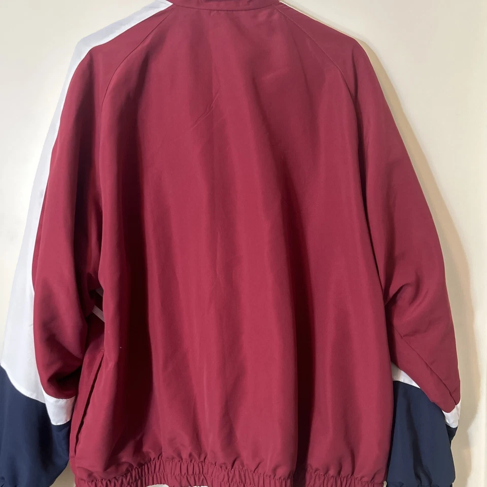 Chaqueta cortavientos Irvine Park para hombre XLG granate/azul/blanco retro vintage Foto 4 de 4