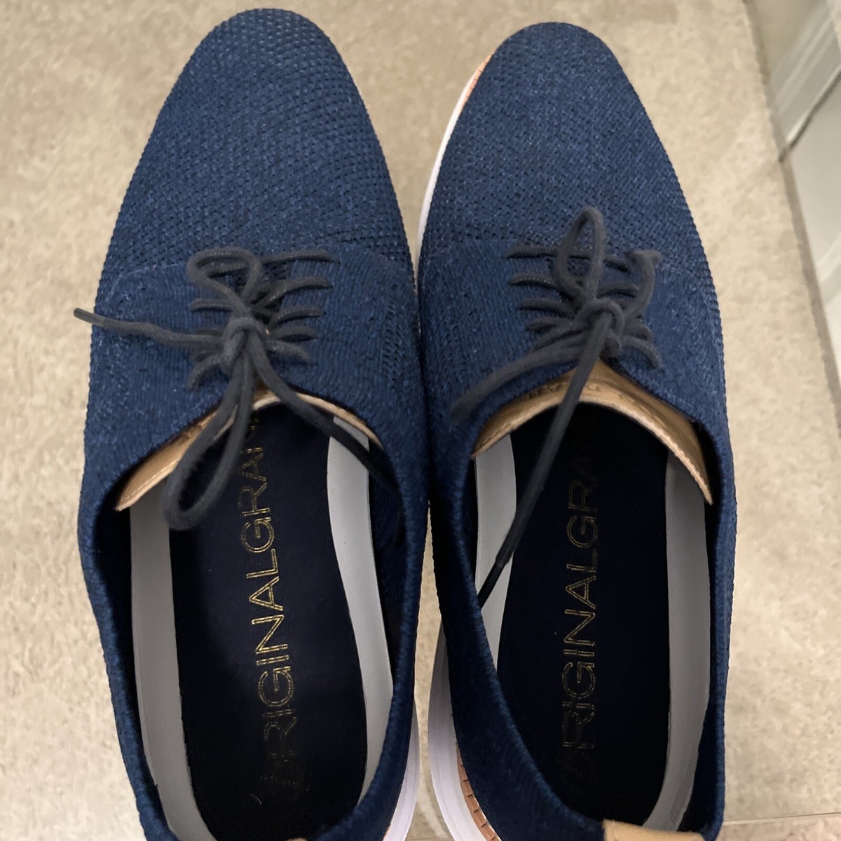 Cole Haan Original Grand Plain Toe Blue Oxford C29733 Mens  display picture 1