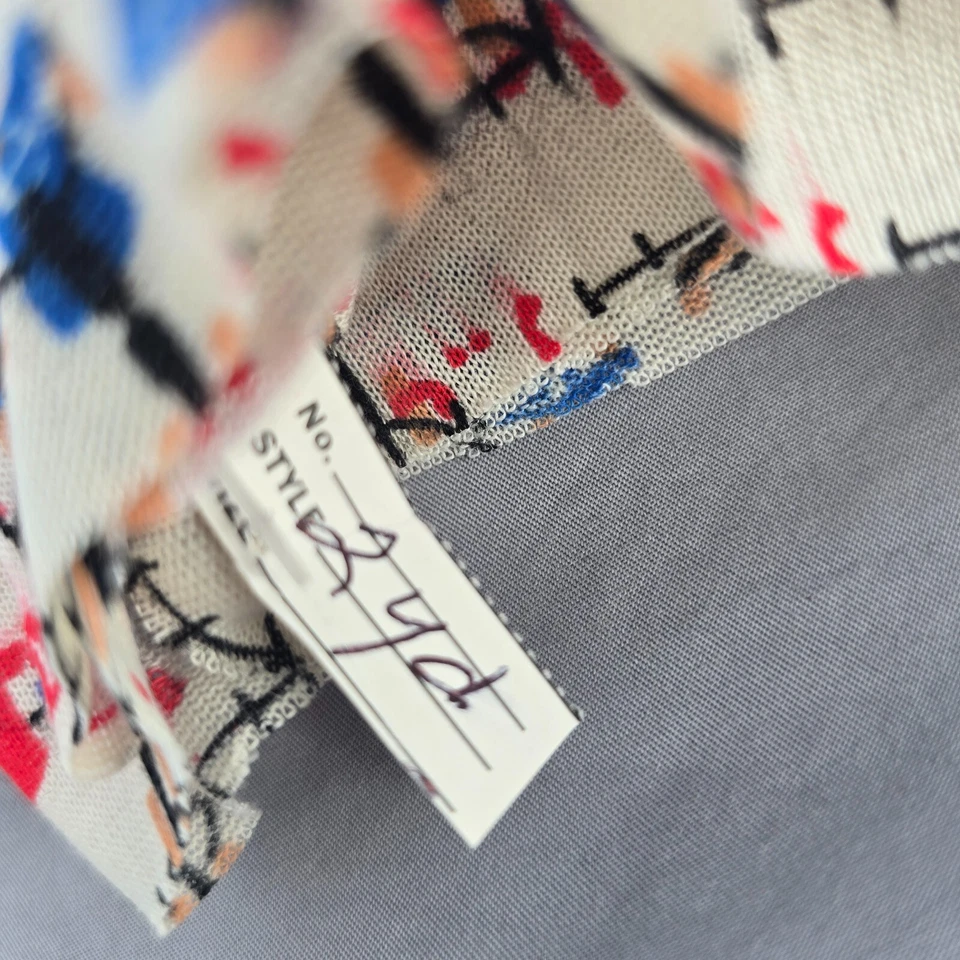 Vintage Knit Fabric 116"x152" Boys Girls Riding Trikes Print Stretches One Way - Image 3 of 4