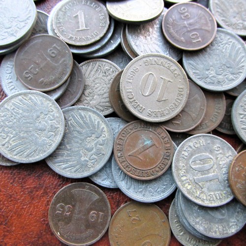 2, 1,5,10 Pfennig German Empire, Weimar Republic collection mixed lot x 100 - Picture 3 of 6