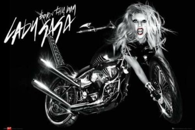 Lady Gaga Poster Motorcycle Born This Way | eBay