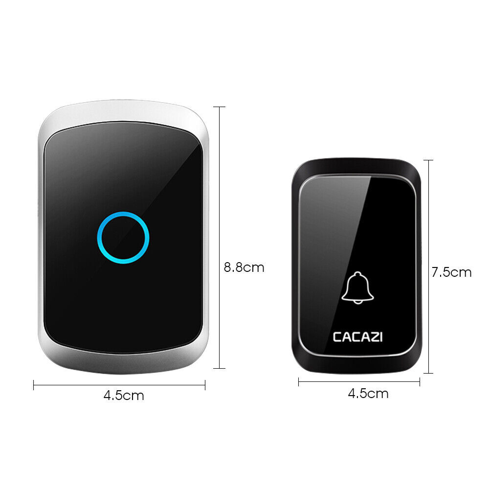 Wireless Door Bell Chime Waterproof Doorbell w/ 1/2/4 Receivers 300M