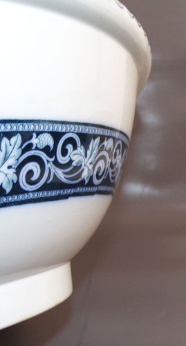 Alte Villeroy u Boch Schüssel Azalea Dekor Blau Weiss große Waschschüssel - Bild 8 von 9