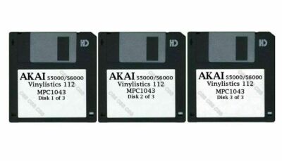 Akai S5000 / S6000 Set of Three Floppy Disks Vinylistics 112 MPC1043