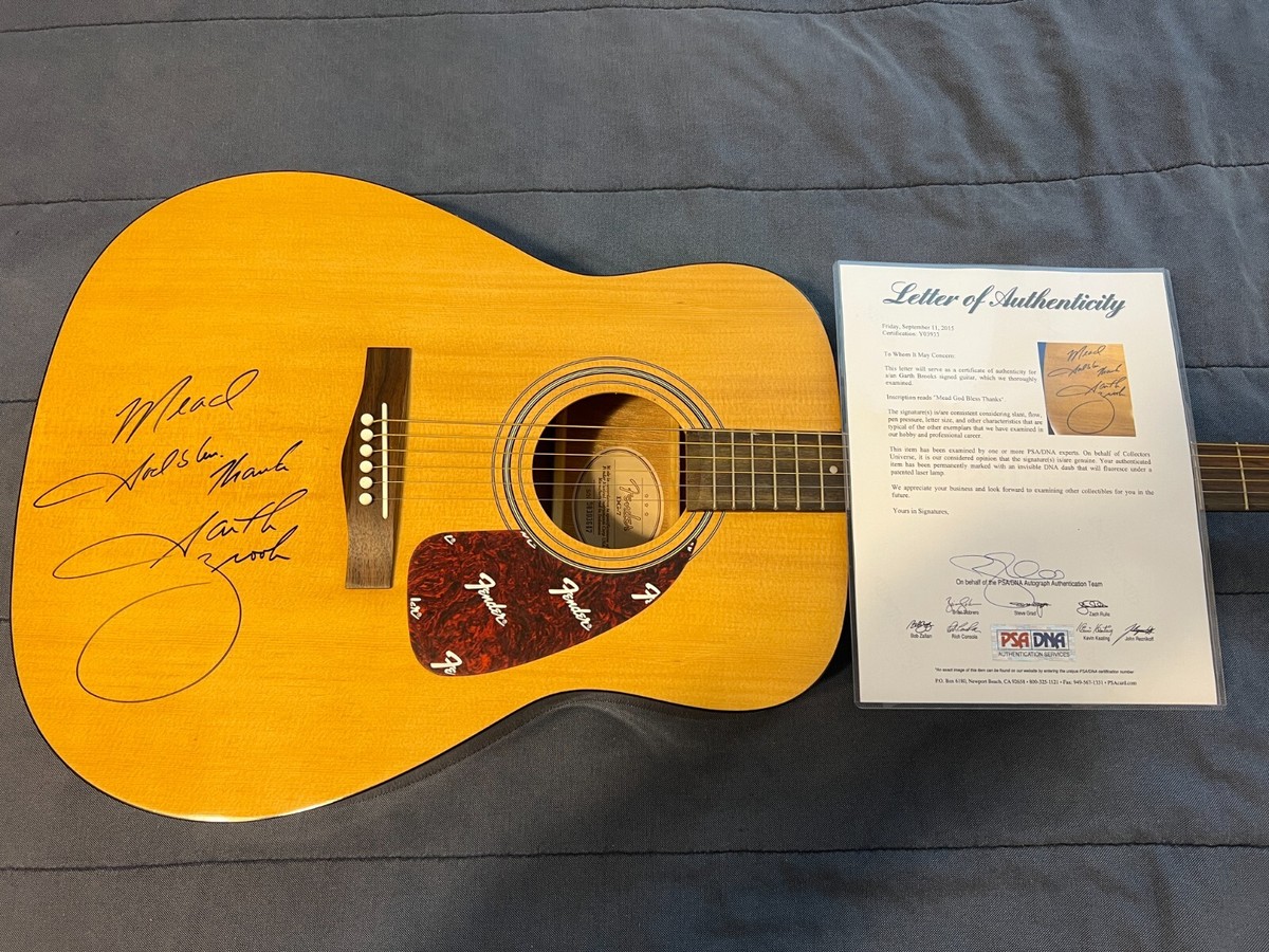 Garth Brooks Signed Autograph Fender DG-7 Acoustic Guitar PSA/DNA