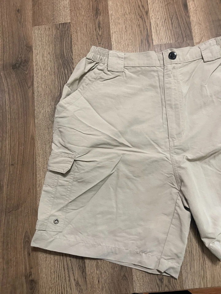 Pantalones Cortos Ropa Rendimiento Reel Legends, Para Hombre Talla Grande, Caqui, Pantalones Cortos Carga Foto 3 de 4