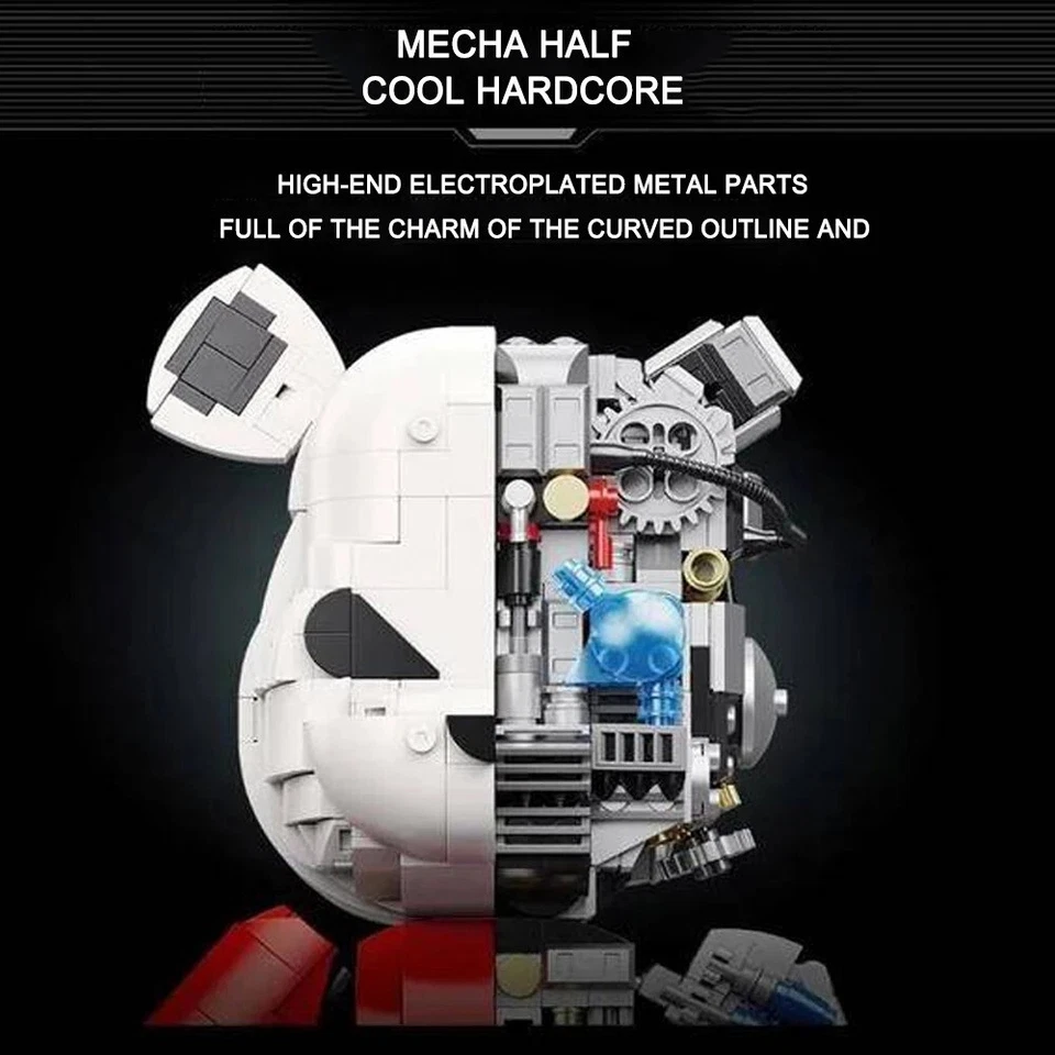 Mechanical Robot Violent Bear Art Toy Building Blocks Toy DIY Model Kit 1400+PCS - Image 3 of 4
