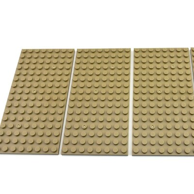 TCM BRICKS Dark Tan 8x16 Plate X4 Compatible Parts fits 92438