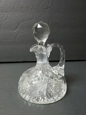 American Brilliant Period Cut Glass Cruet, Flat Base, c. 1880-1900