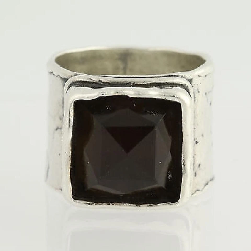 Anillo de cuarzo ahumado de plata de ley 925 Silpada talla 7 R1453 Foto 2 de 4