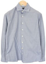 HACKETT Micro Gingham Dobby Slim Fit Formal Shirt Men's MEDIUM Cutaway Collar
