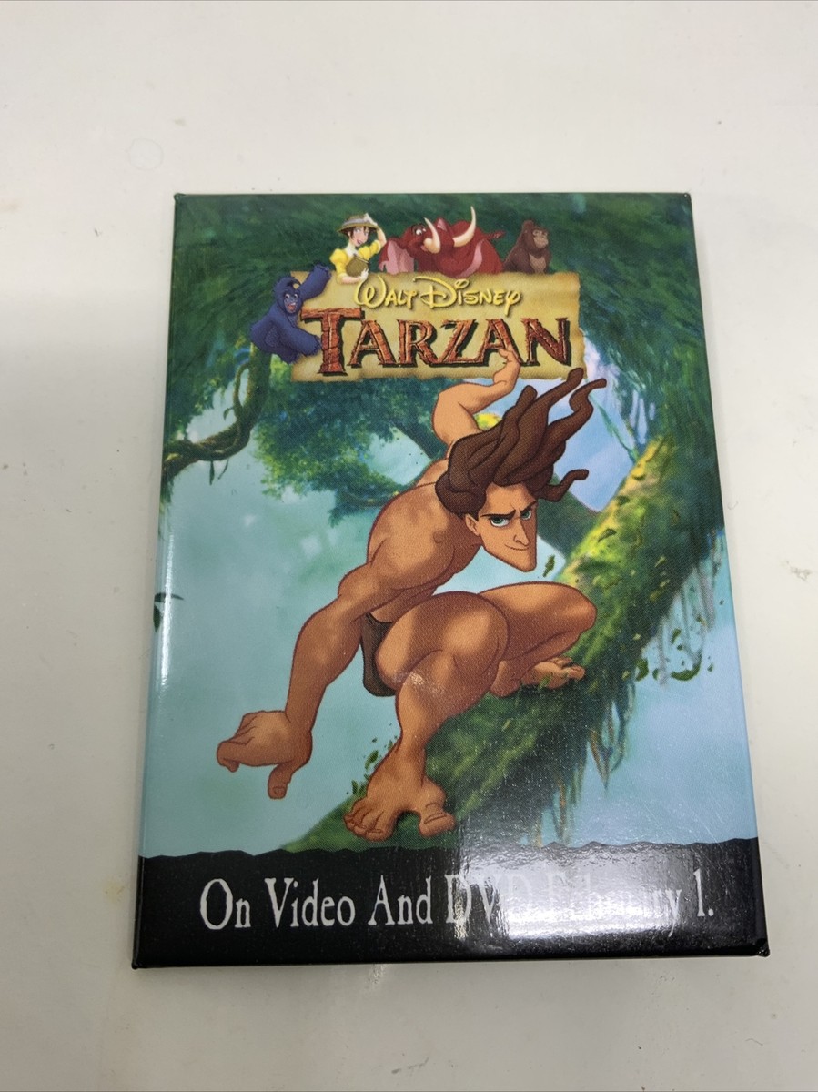 Button pin WALT DISNEY TARZAN VIDEO & DVD RELEASE walmart employee