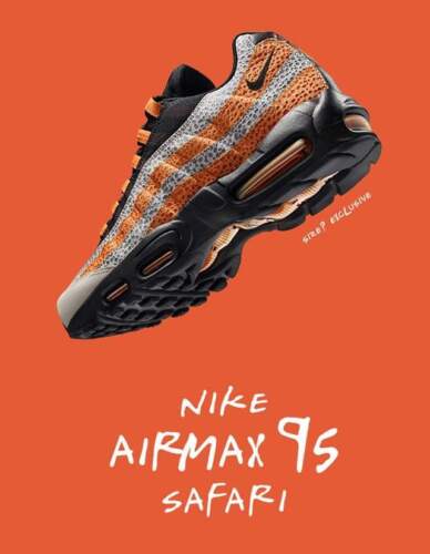 Nike Air Max 95 What the Safari orange grau schwarz 1 Atmos OG DLX Herren 9 Schuhe - Bild 1 von 12