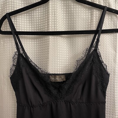 Rosemunde Copenhagen Black Lace Detail Slip Dress Size 38 | eBay