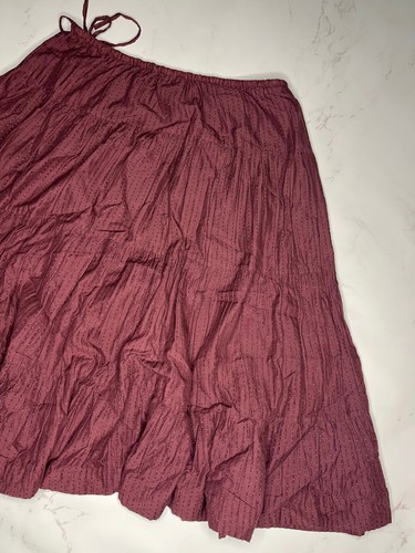 Maxi Falda Gudrun Sjoden Para Mujer Algodón Borgoña Talla L - Imagen 9 de 12