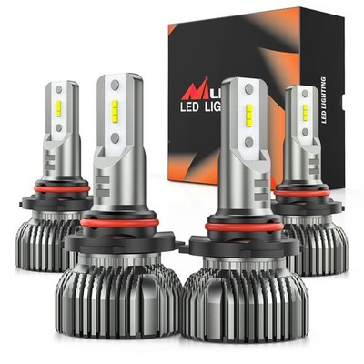 LED Bulb Kit 9005 9006 350% Brighter 6000K Cool White Nilight High Beam Bulbs