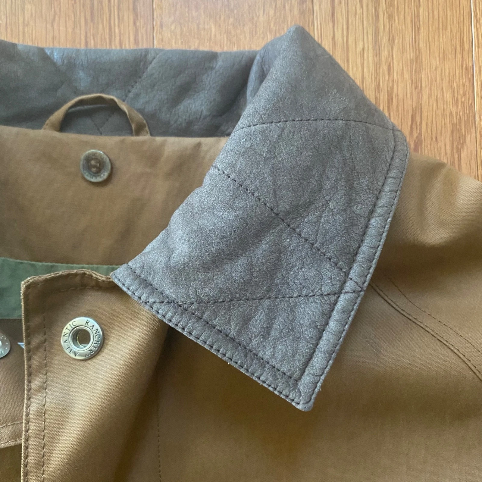 Atlantic Rancher Chore Jacket Coat Waxed Cotton Waterproof Vintage Size M - product detail image 3
