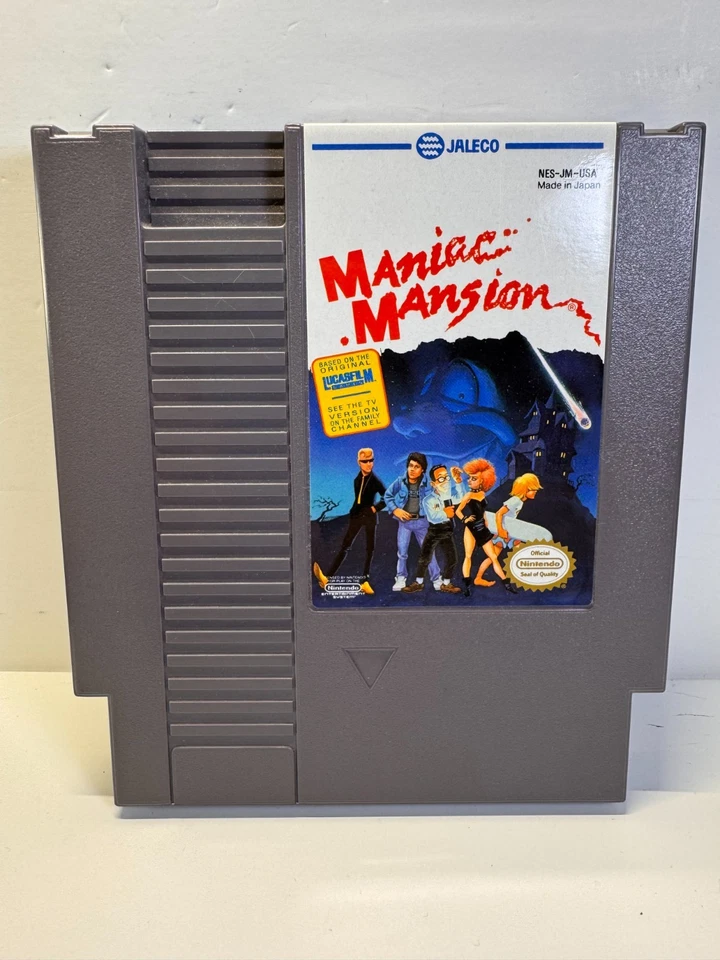Maniac Mansion (Nintendo NES, 1990) Authentic. GREAT LABELS Tested Saves - Image 2 of 4