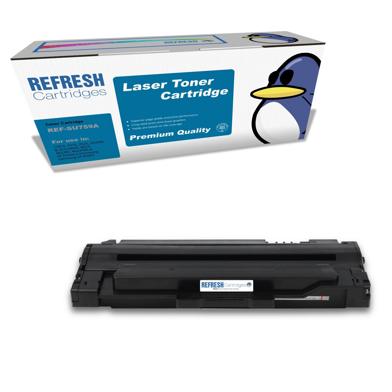 Refresh Cartridges Black 1052S Toner Compatible With Samsung Printers