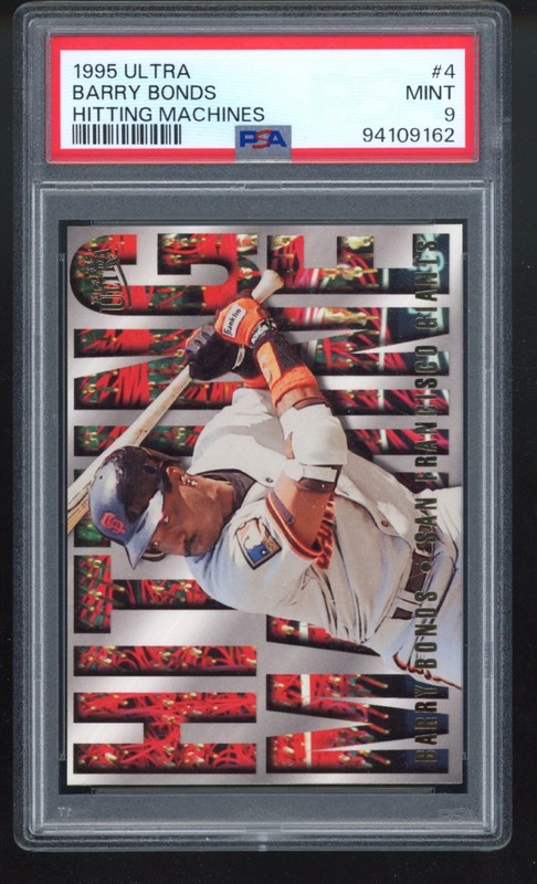 1995 Fleer Ultra Hitting Machines BARRY BONDS PSA 9 MINT #4 Giants