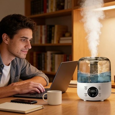 3000ml Smart Air Humidifier with Dual Mist Output: Essential Oil Aroma Diffuser