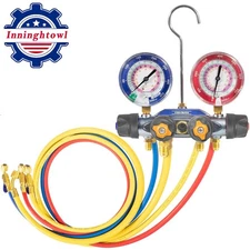 49968 Charging Manifold & 4 Valve Test,A/C Manifold Gauge Tool for Refrigerant
