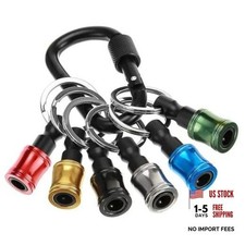 6pcs 1/4 Hex Shank Bit Holder Extension Driver Keyring Bar Tough Keychain