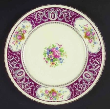 Myott Staffordshire Canterbury Red Border  Dinner Plate 6176417