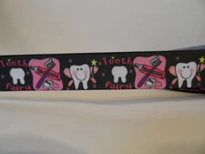 Grosgrain Ribbon Tooth Fairy Dentist Teeth Brush Paste Dental Floss Medical 7/8"