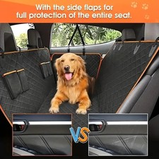 Dog Car Seat Cover Waterproof Hammock for Back Seat SUV Truck w/ Pockets