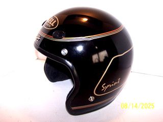 Vtg. BELL Sprint Helmet Motorcycle Snowmobile Scooter Size 7 1/8" Black 9 1980