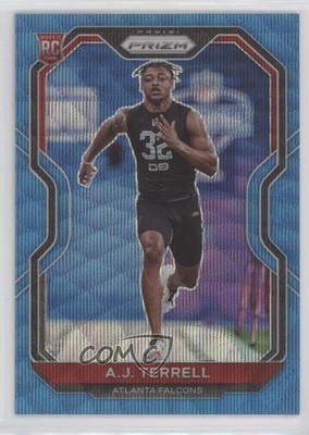2020 Panini Prizm Rookie Blue Wave Prizm 59/199 AJ Terrell #346 Rookie RC 0ym4