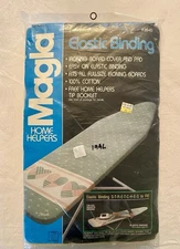 Vintage Magla Ironing Board Cover & Pad Calico Hearts Deluxe Elastic Binding 54”
