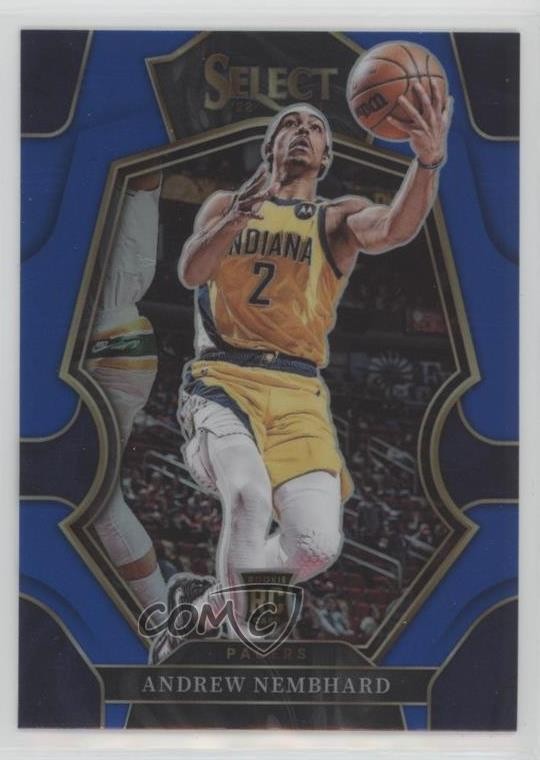 2022-23 Panini Select Premier Level Blue Prizm Andrew Nembhard #186 1to3